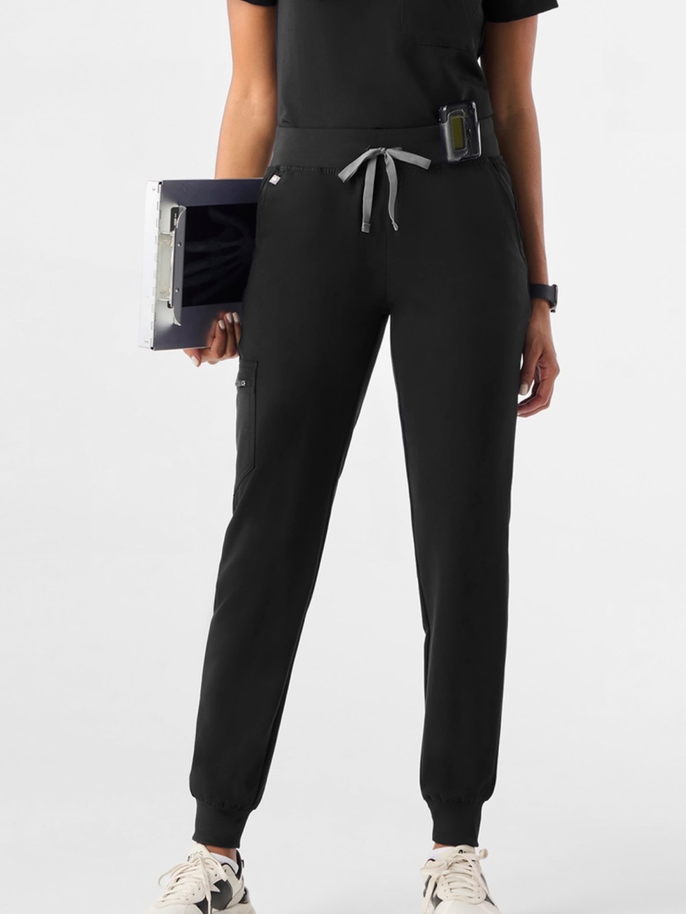 Figs Black Drawstring Jogger Scrub Pants